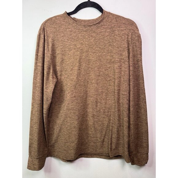 Outdoor Voices Performance Short Stretch Acitve Tech Long Sleeve Tee Brown M - Picture 1 of 9